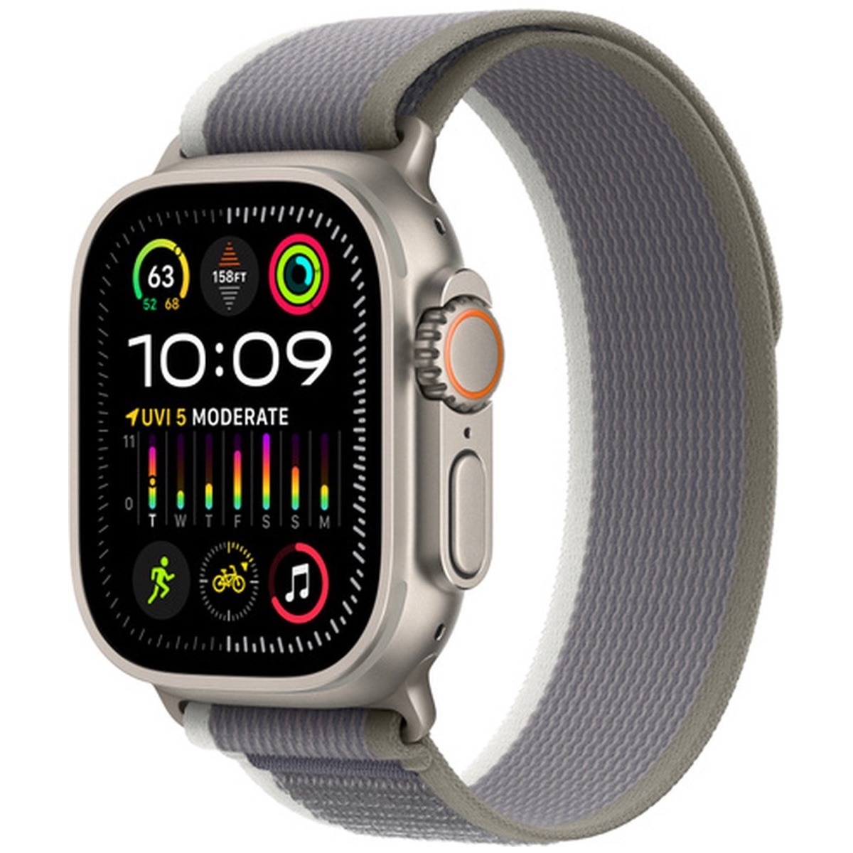 Apple Boucle Trail Apple Watch 42mm / 44mm / 45mm / 49mm - Vert Gris S/M