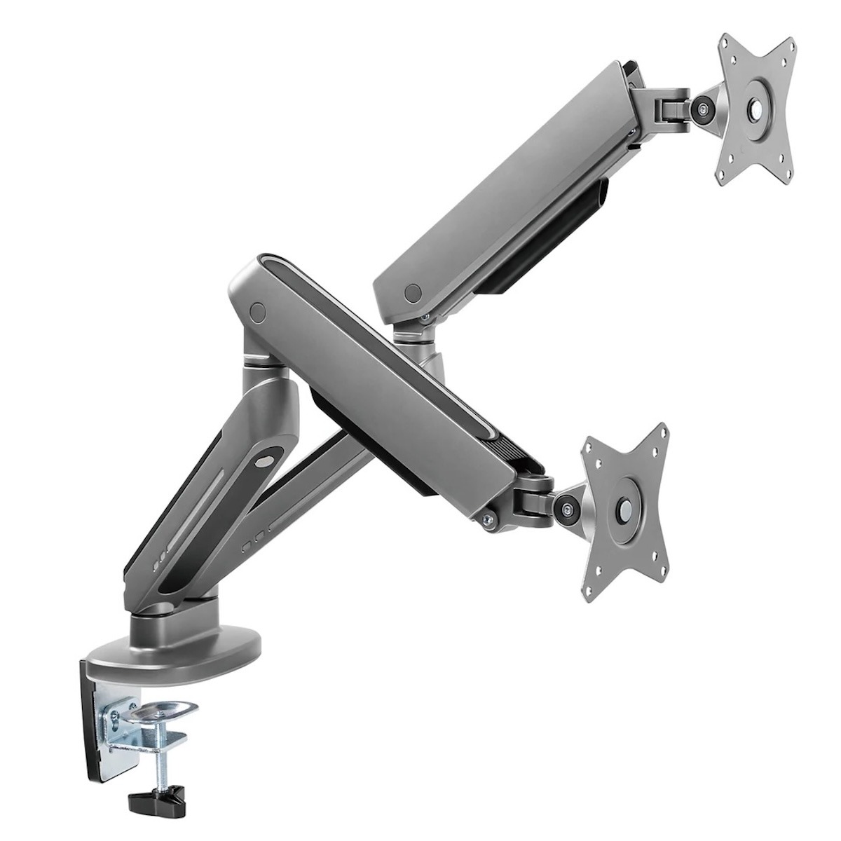 Ranqer Monitor Arm Dual RGB space gray - RQ-MONITOR-ARM-DUAL-RGB-SPACE-GRAY