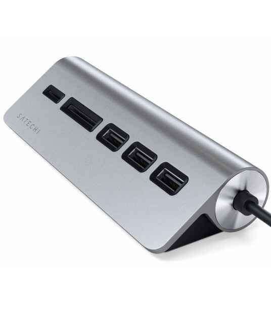 Satechi Type C Aluminium Usb Hub Card Reader Space Grijs satechi kopen in de aanbieding