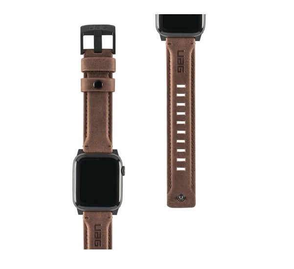 UAG Leather Strap band voor de Apple Watch Series 1 t/m 6 / SE - 42/44mm - Bruin