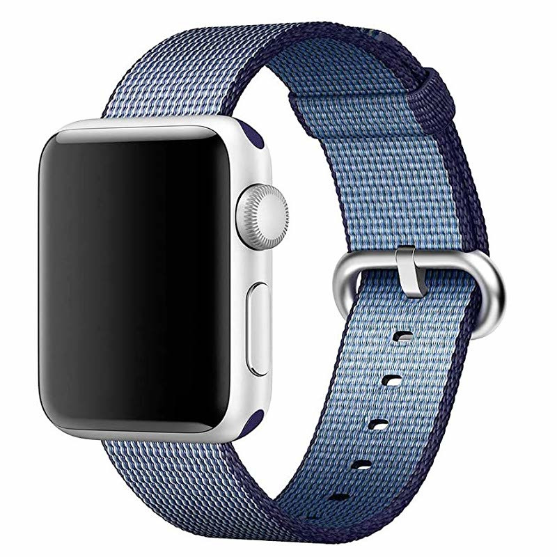 Apple Woven Nylon Apple Watch Midnight Blue