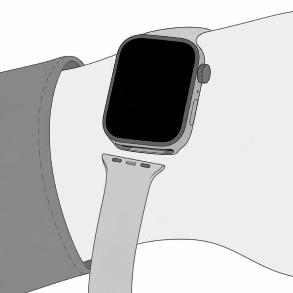 Apple Watch onjuiste pasvorm illustratie
